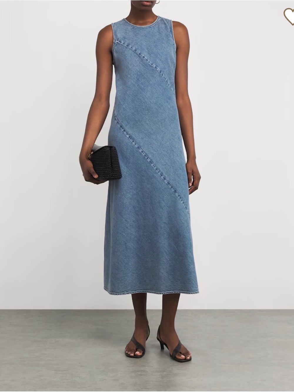 rag & bone Denim Lisbon Midi Dress Blue Sleeveless Size 10